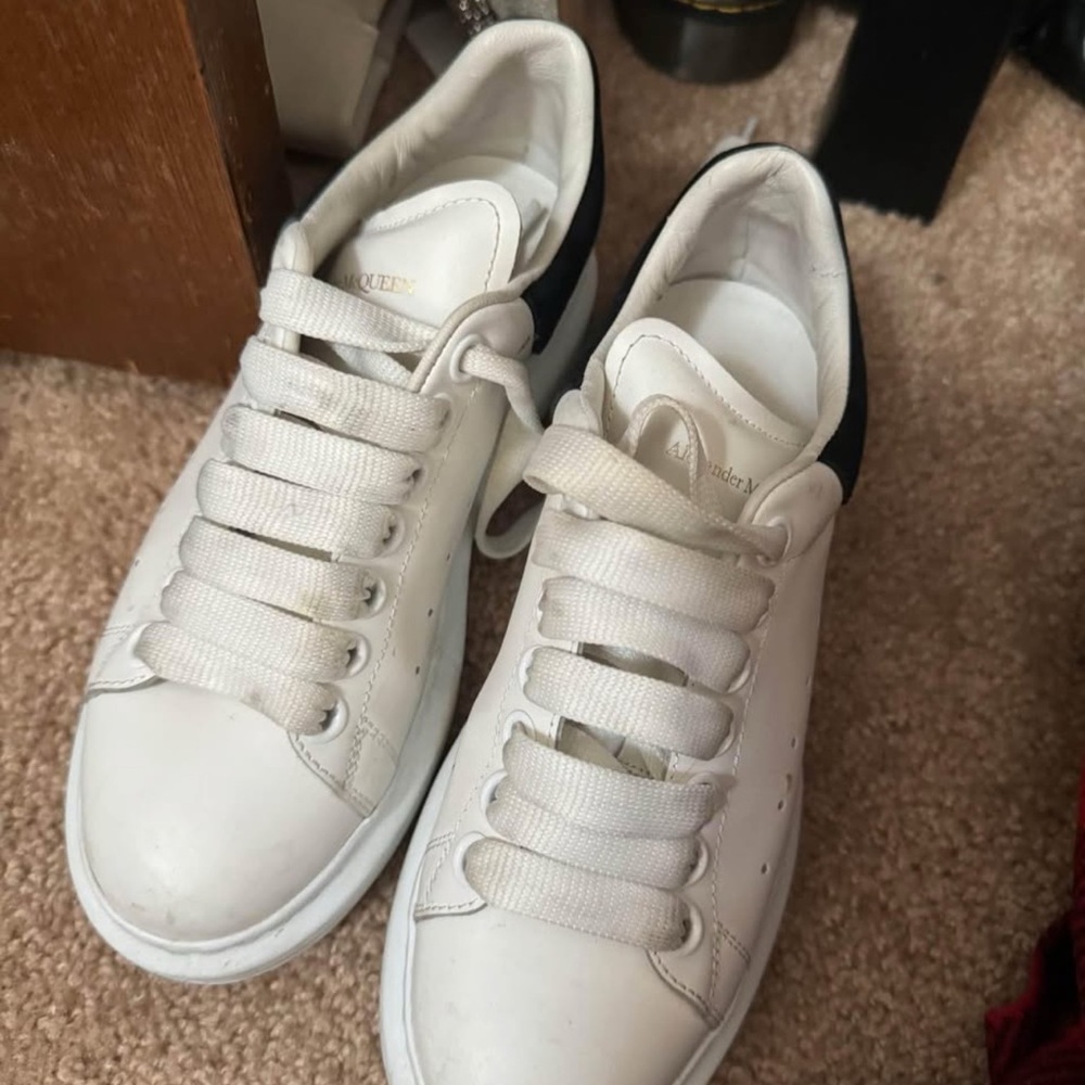 Alexander McQueen White and Black Sneakers